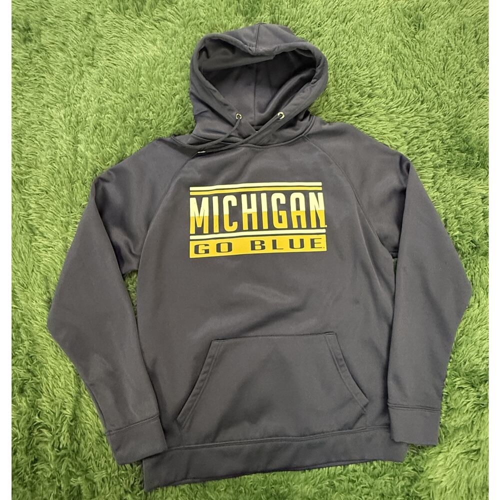 Colosseum Men's L University of Michigan Wolverines Go Blue Hoodie Sweatshirt